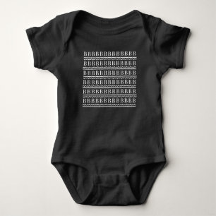 Monogram Initial Letter B Baby Bodysuit