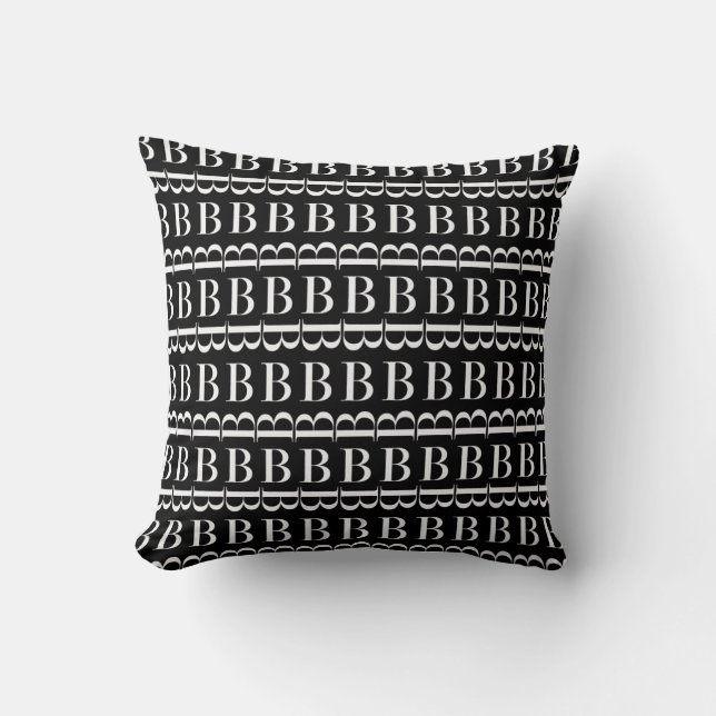 Monogram Initial Letter B Cushion (Front)
