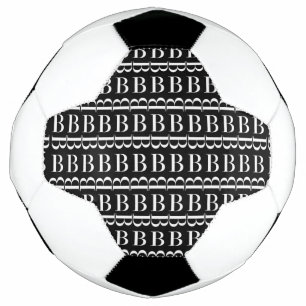 Monogram Initial Letter B Football