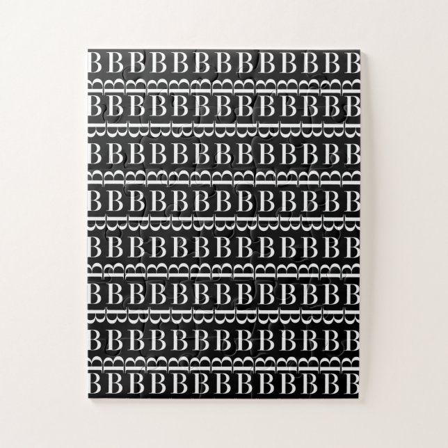 Monogram Initial Letter B Jigsaw Puzzle (Vertical)