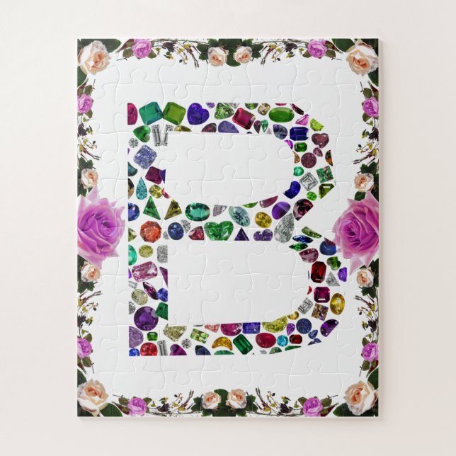 Monogram Initial Letter B Jigsaw Puzzle (Vertical)