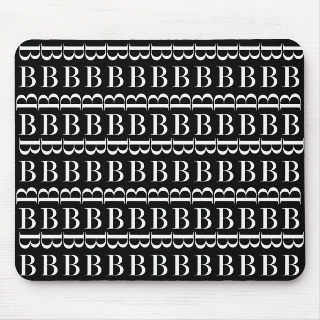 Monogram Initial Letter B Mouse Mat (Front)