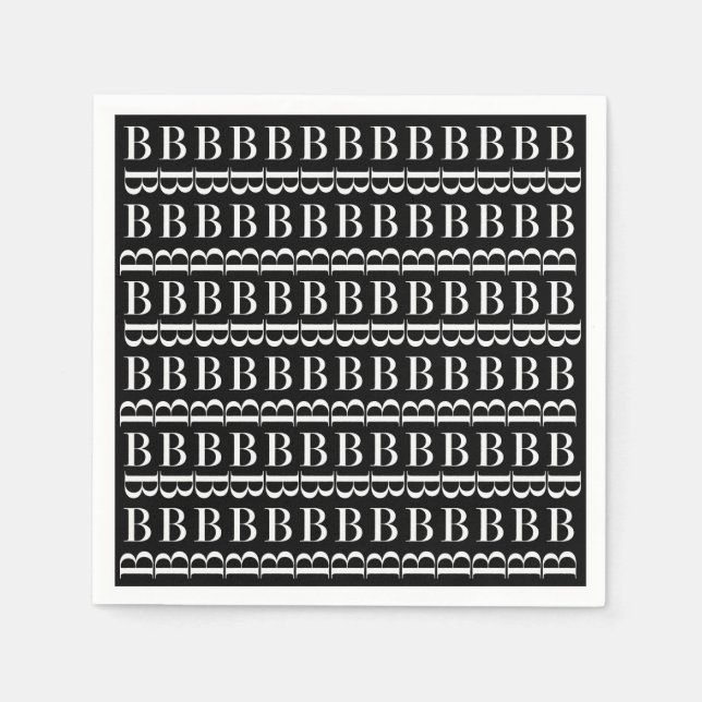 Monogram Initial Letter B Napkin (Front)