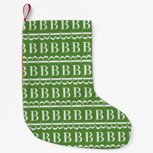 Monogram Initial Letter B Small Christmas Stocking