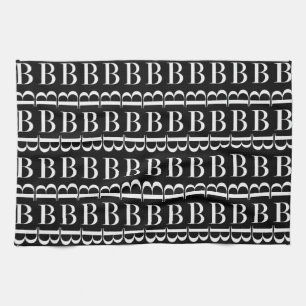 Monogram Initial Letter B Tea Towel