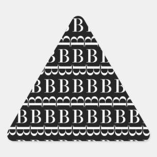 Monogram Initial Letter B Triangle Sticker