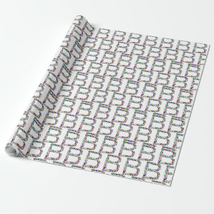 Monogram Initial Letter B Wrapping Paper