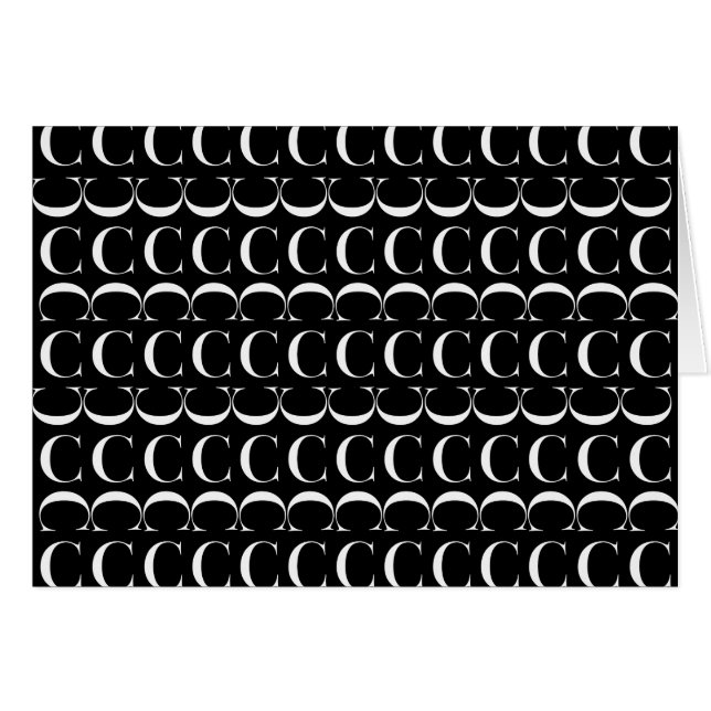 Monogram Initial Letter C (Front Horizontal)