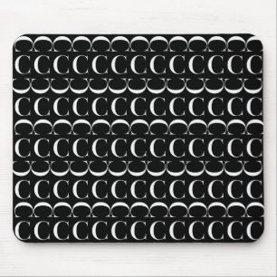 Monogram Initial Letter C Mouse Mat
