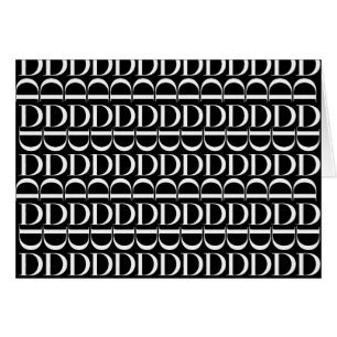 Monogram Initial Letter D