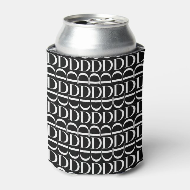 Monogram Initial Letter D Can Cooler (Can Front)