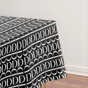 Monogram Initial Letter D, Choose Background Colou Tablecloth