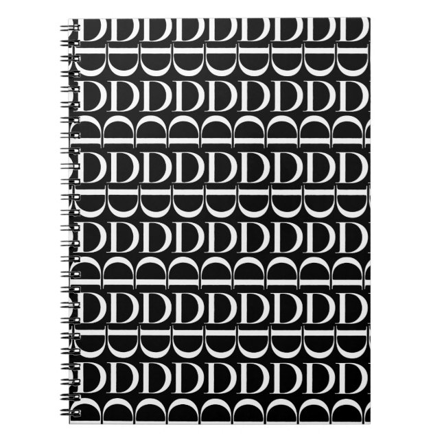 Monogram Initial Letter D Notebook (Front)