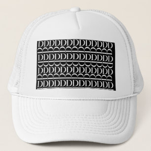 Monogram Initial Letter D Trucker Hat