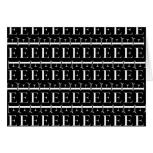 Monogram Initial Letter E