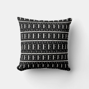 Monogram Initial Letter E Cushion
