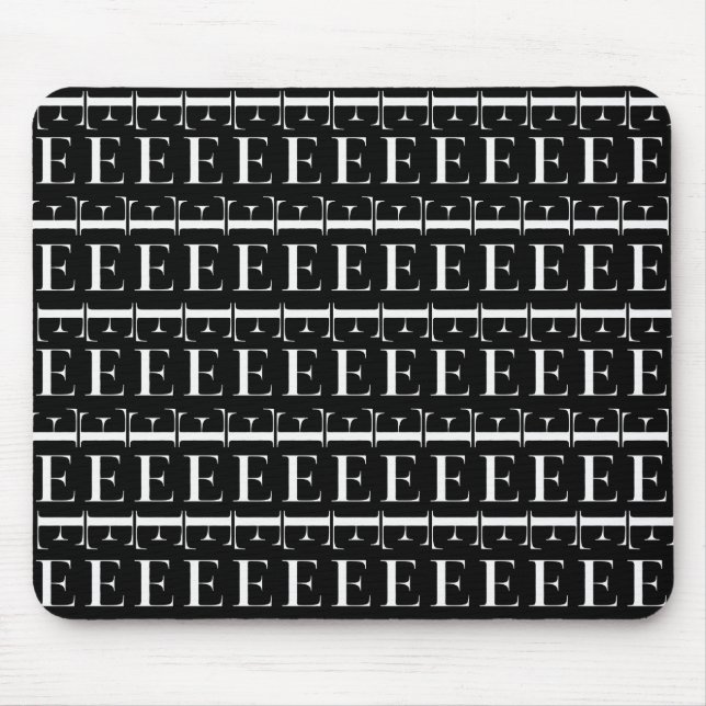 Monogram Initial Letter E Mouse Mat (Front)