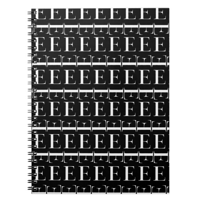 Monogram Initial Letter E Notebook (Front)