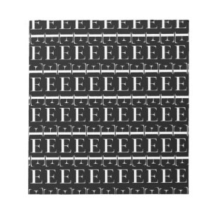 Monogram Initial Letter E Notepad