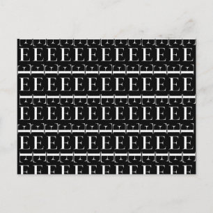 Monogram Initial Letter E Postcard