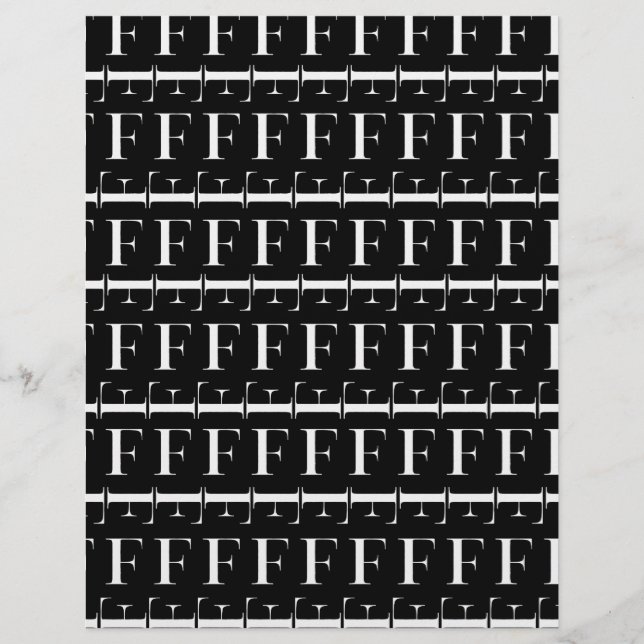 Monogram Initial Letter F (Front)