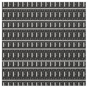 Monogram Initial Letter F Fabric
