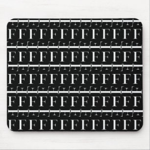 Monogram Initial Letter F Mouse Mat
