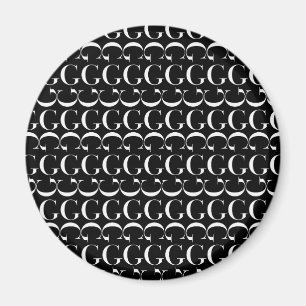 Monogram Initial Letter G Magnet
