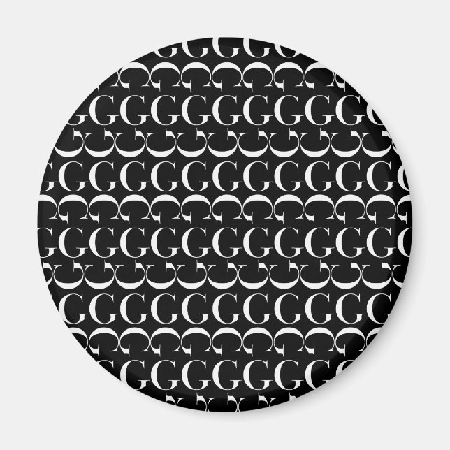 Monogram Initial Letter G Magnet (Front)