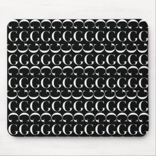 Monogram Initial Letter G Mouse Mat