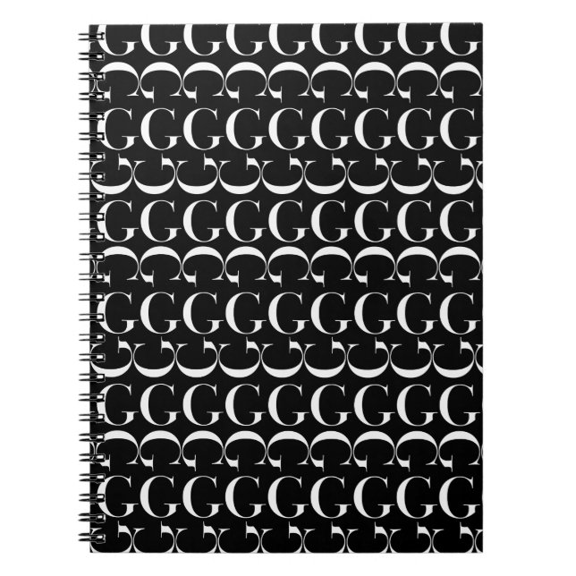 Monogram Initial Letter G Notebook (Front)