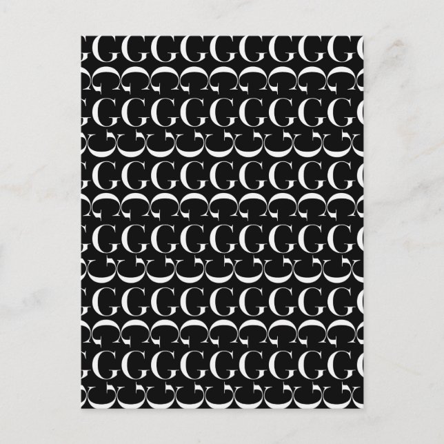 Monogram Initial Letter G Postcard (Front)