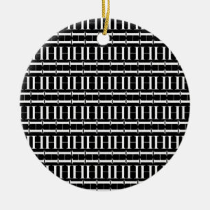 Monogram Initial Letter H Ceramic Tree Decoration