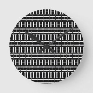 Monogram Initial Letter H, Choose Background Colou Round Clock