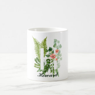 Monogram Initial Letter H | Modern Custom Name Coffee Mug