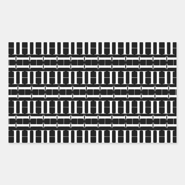 Monogram Initial Letter H Rectangular Sticker (Front)