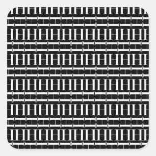 Monogram Initial Letter H Square Sticker
