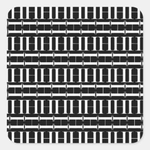 Monogram Initial Letter H Square Sticker