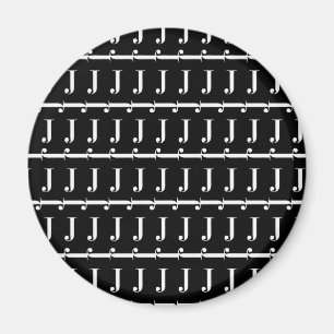 Monogram Initial Letter J Magnet