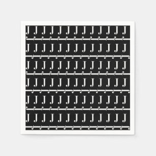 Monogram Initial Letter J Napkin