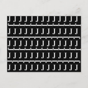 Monogram Initial Letter J Postcard
