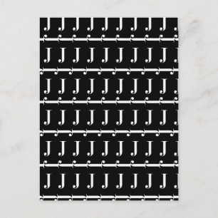 Monogram Initial Letter J Postcard