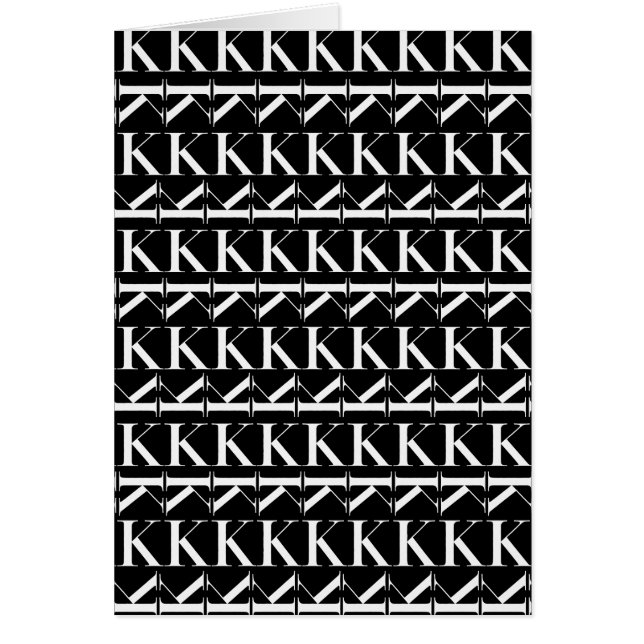 Monogram Initial Letter K (Front)