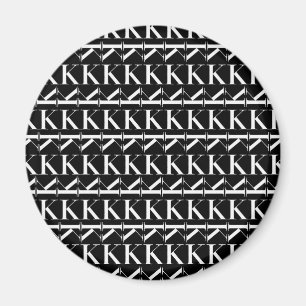 Monogram Initial Letter K Magnet
