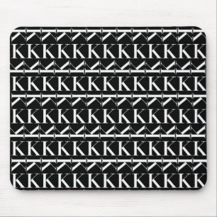 Monogram Initial Letter K Mouse Mat