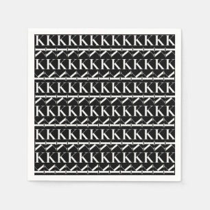 Monogram Initial Letter K Napkin
