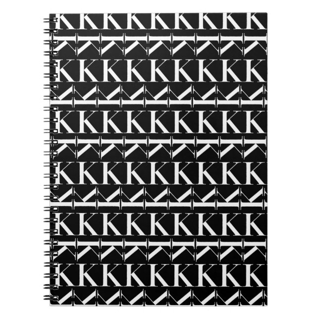 Monogram Initial Letter K Notebook (Front)