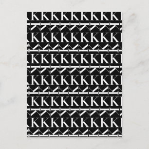 Monogram Initial Letter K Postcard