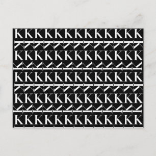 Monogram Initial Letter K Postcard