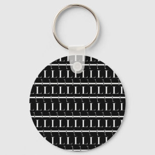 Monogram Initial Letter L, Choose Background Key Ring